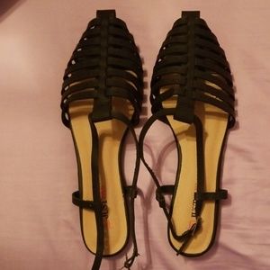 Black Just Fab Aria women's sandals size 9